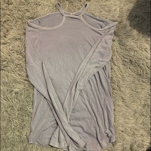 light blue long sleeved shirt